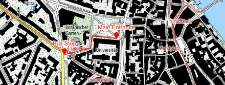 Footpath from Spalentor to Kollegienhaus 