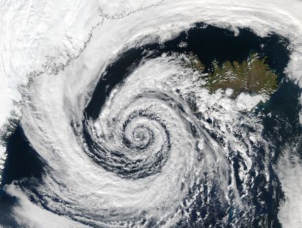 Image satellite d’une dépression.