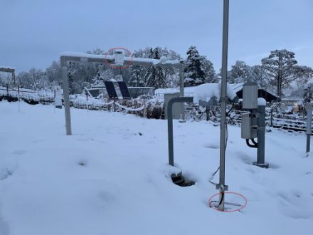  	Photo de la station SwissMetNet de Schaffhouse en hiver