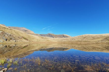 Magnifique temps d'octobre au Hornseeli dans la vallée de Rosenlaui (BE), le 16 octobre 2022. Photo : Regula Gehrig.