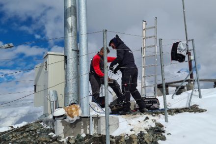Chantier au Weissfluhjoch