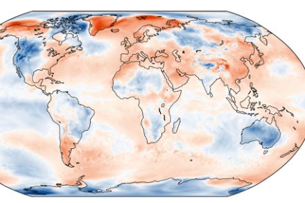 Carte mondiale avec les anomalies de température en novembre 2022 
