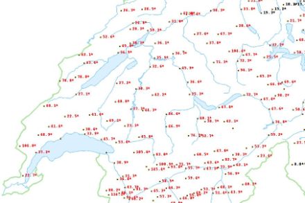 Précipitations mesurées de jeudi 21h à samedi 11h.
