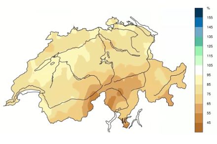 Carte de l'écart des cumuls de précipitations pour la période du 1er mars 2022 au 22 février 2023 par rapport à la norme 1991-2020