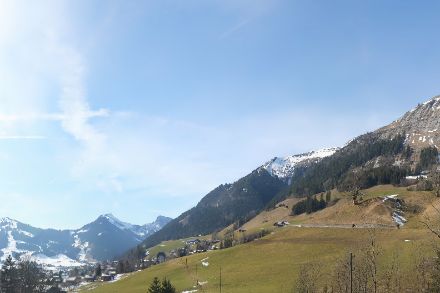 Vue de la webcam de Château-d'Oex le 18 février vers 14h (Photo : Roundshot MétéoSuisse)
