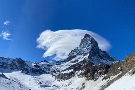 Le Cervin, un des majestueux emblèmes du Valais. Photo : "Observations Météo" - App MétéoSuisse