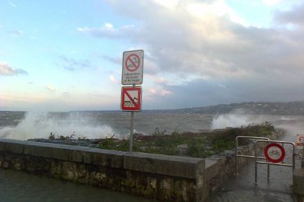 Bise tempétueuse à Genève : Photo Lionel Fontannaz
