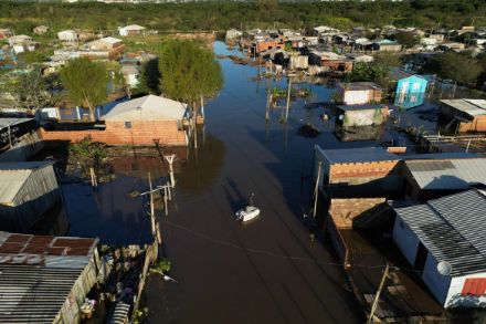 Vue aérienne des inondations à Sao Leopoldo. Photo par Diego Vara/Reuters.