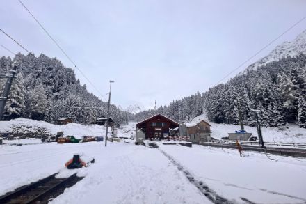 Photo de neige fraîche dans les Grisons
