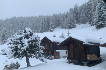 Photos de chalets sous la neige