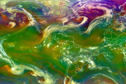 Image satellite « airmass RGB » du 17 février à 09 UTC. Source : Eumetsat