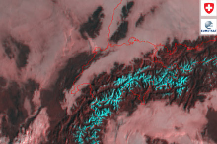 Image satellitte du 15 novembre 2018. Source : Eumetsat & Météosuisse