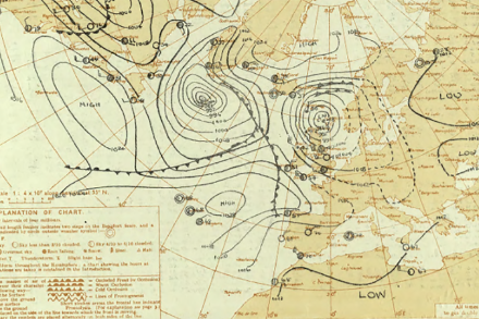 Carte météorologique du 6 juin 1944 (Source : UK Met. Office)