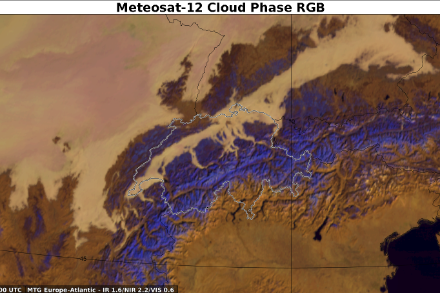 Meteosat-12 Cloud Phase RGB du dimanche 29 décembre 2024, 10h00 UTC