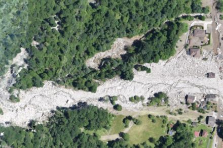 Extension des dégâts près du hameau de Sorte, dans la Mesolcina. Source : https://www.rapidmapping.admin.ch/files/fr/pastevents.html
