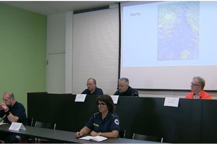 Conférence de presse des services de secours, samedi 22 juin 2024. Source : RSI Info.