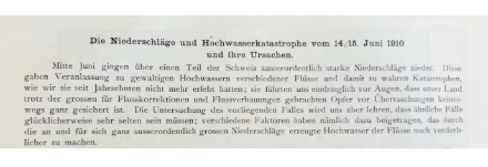 Introduction sur l’analyse des inondations de 1910 dans les Annales 1910.