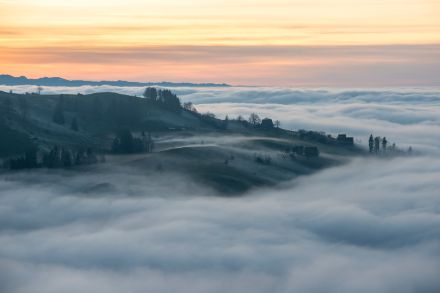 Vue par-dessus le stratus.